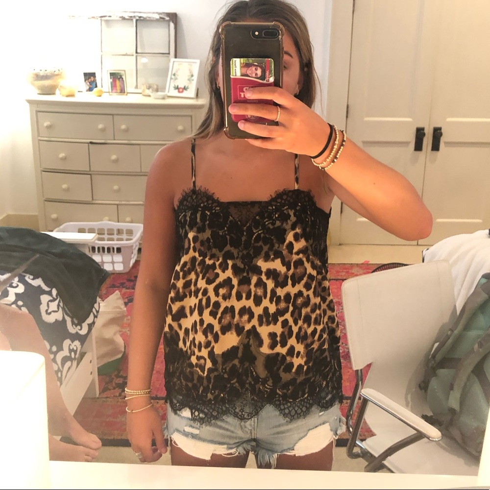 Cheetah print tank top